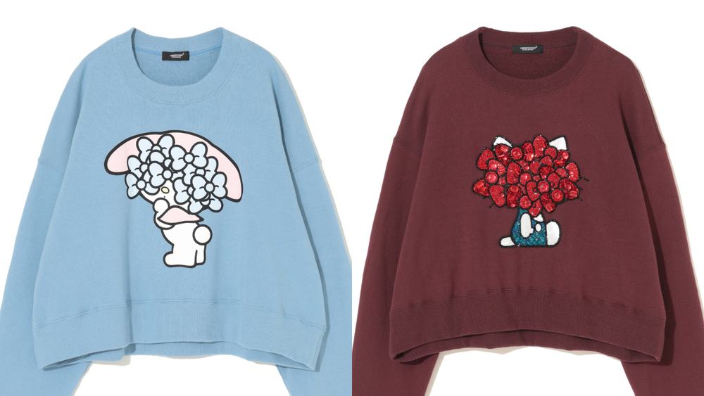 fashionpressnet's tweet image. アンダーカバー×サンリオキャラクターズ、リボンに覆われたマイメロディ＆ハローキティのスウェットや財布 - fashion-press.net/news/139541