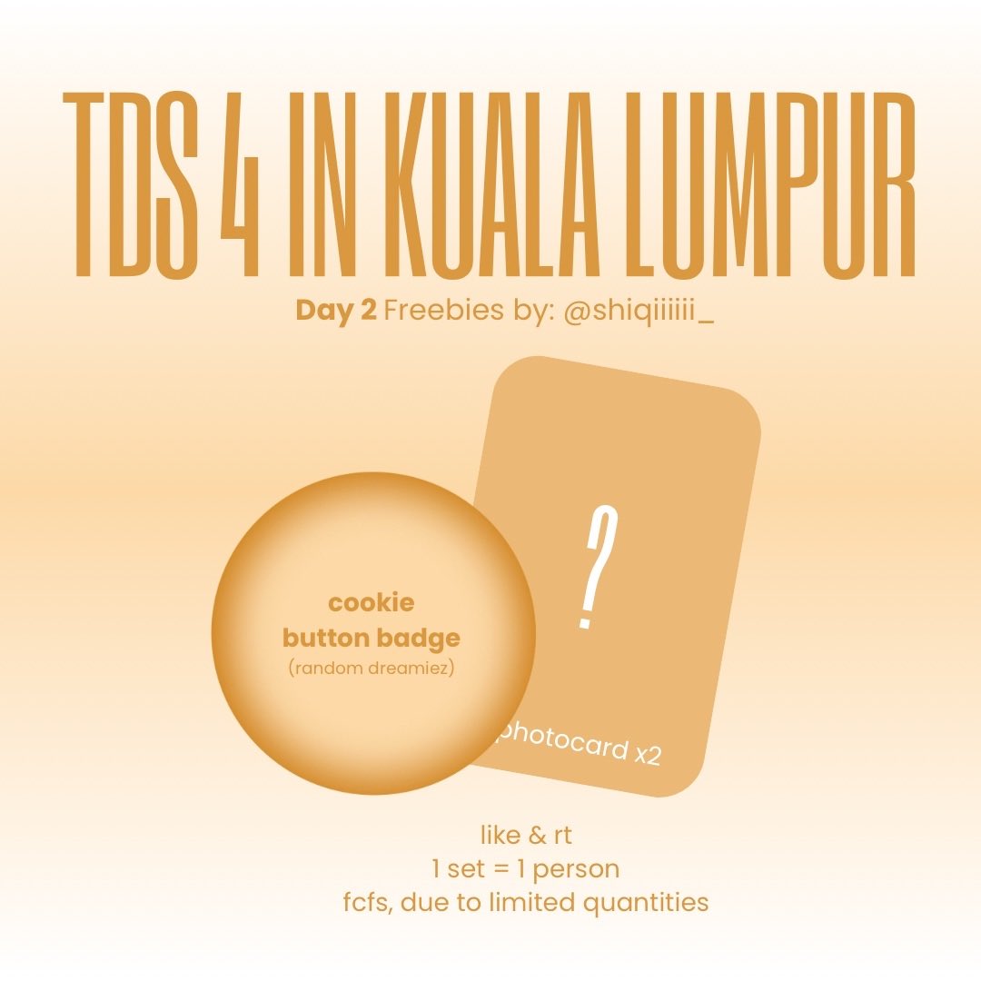 Freebies for #TDS4inKL by <a href="/shiqiiiii_/">sq</a> 

📍: Axiata Arena
🗓️: 13 &amp; 14 Dec 2025
🕘: tba (will update soon)

Trades are welcome too! Like &amp; rt to claim^^

#TDS4inMY #NCTDREAM 
#TDS4inKUALALUMPUR  
#THEDREAMSHOW4_in_KUALALUMPUR
