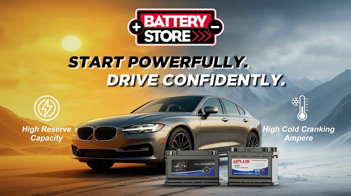 BatteryStoreUK's tweet image. ✔️ Long lifespan.
✔️ High CCA.
✔️ High Reserve Capacity.
✔️ Sustainability. 
Dive into our products series, select a battery of the appropriate size for your vehicle model now 👉 batterystore.co.uk/automotive/

#LeochBattery #UplusBattery #CarBattery #AGMcarbattery
