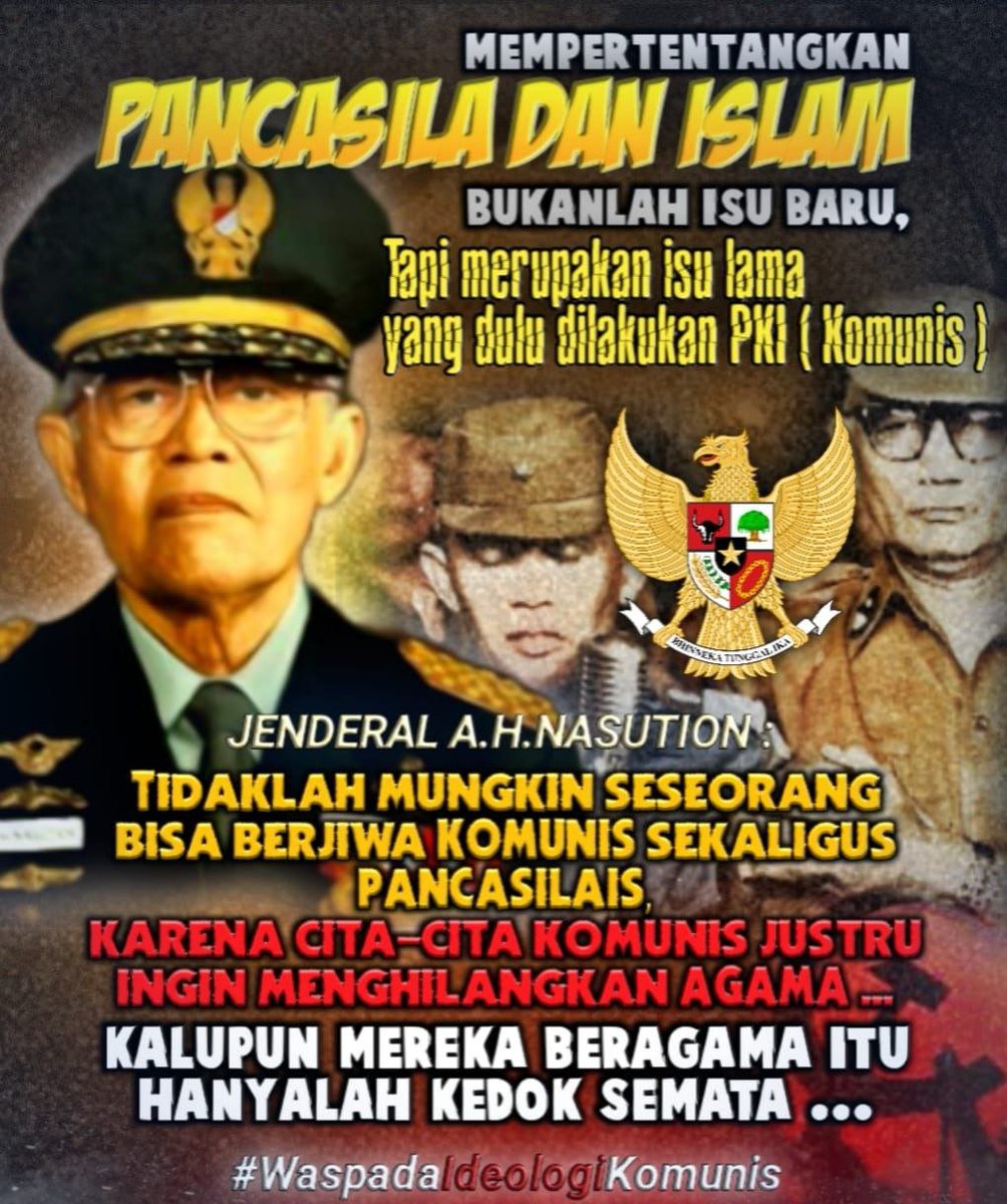 NASIONALIS CAMPUR PKI ??
HANCUR NKRI !!
JANGAN BIARKAN BERKELIARAN !!
LEBIH BAIK DIMUSNAHKAN !!!
#JokowiNipuNegoro
#JokowiNipuNegoro