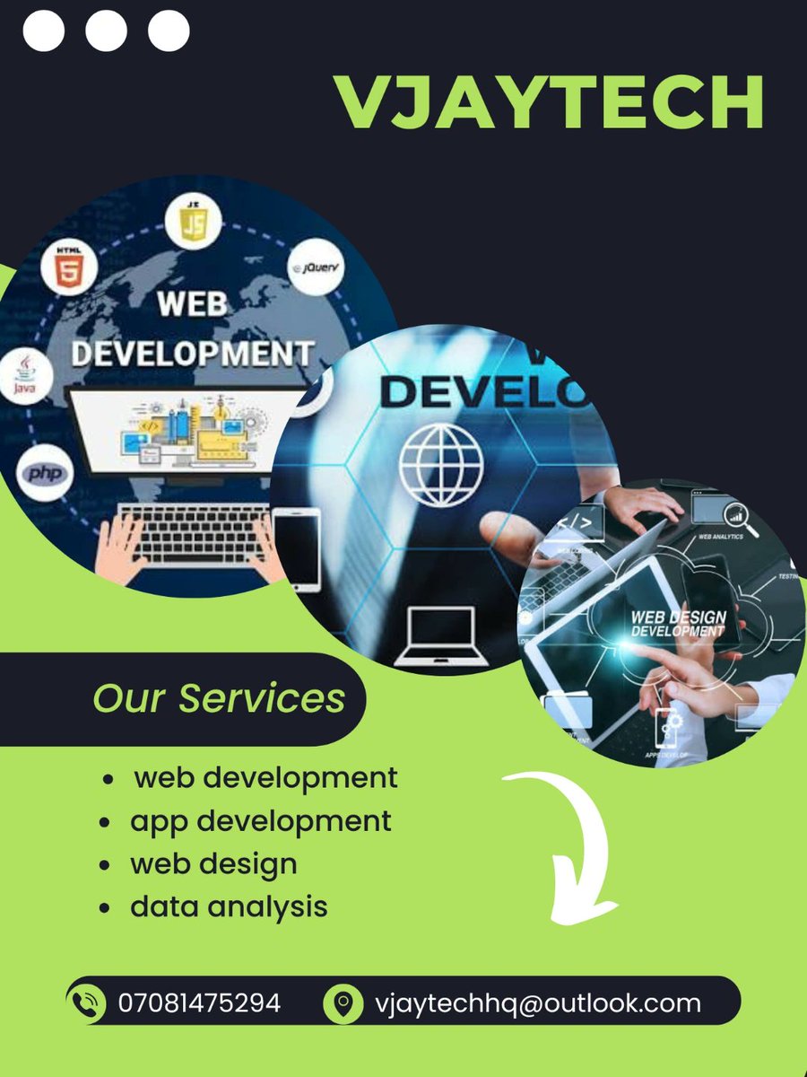 vjaytechhq's tweet image. Your idea + our code = digital magic. ⚡
We build sleek sites, smart apps &amp;amp; bold brands.
#TechMadeSimple