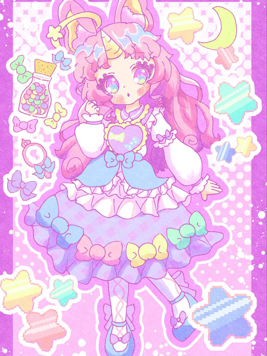 「#見た人も無言でピンク髪をあげる」|こた猫🐱 🎤🎨3/10~/16colorful＆dreamy原宿デザインフェスタギャラリーのイラスト