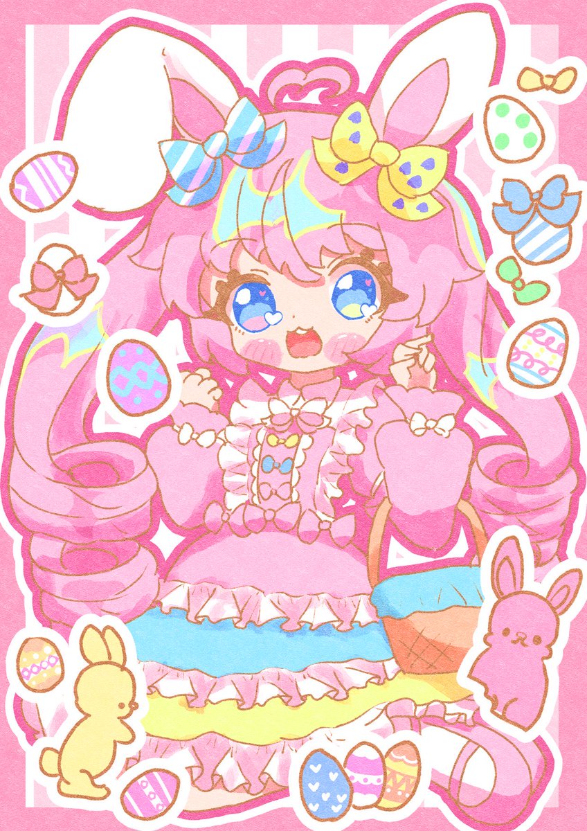「#見た人も無言でピンク髪をあげる」|こた猫🐱 🎤🎨3/10~/16colorful＆dreamy原宿デザインフェスタギャラリーのイラスト