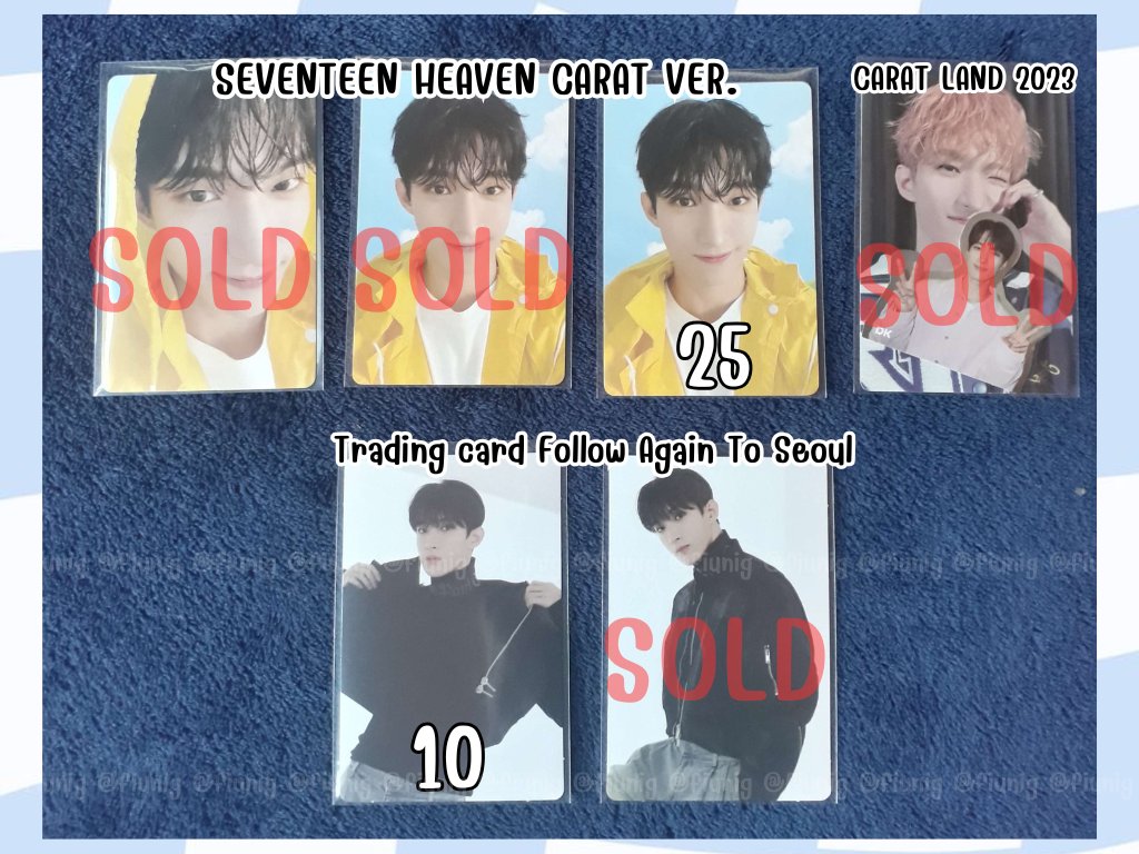 fiunig's tweet photo. (2) 🧸 WTS ขาย พร้อมส่งค่ะ 🐇

🩷 การ์ด seventeen ราคาตามภาพ 🩷
📮 ค่าส่ง 30฿ ยอด 150+ ส่งฟรีค่ะ ✅
🔥🔥 เหมาทั้งเธรด (1-3) = 250รวมส่ง เอกชน 🔥
สอบถามเพิ่มเติมได้นะคะ ยินดีถ่ายส่องไฟให้ค่ะ 😸

#ตลาดนัดสวนแครอท #ตลาดนัดseventeen https://t.co/iIBk2Oepg0