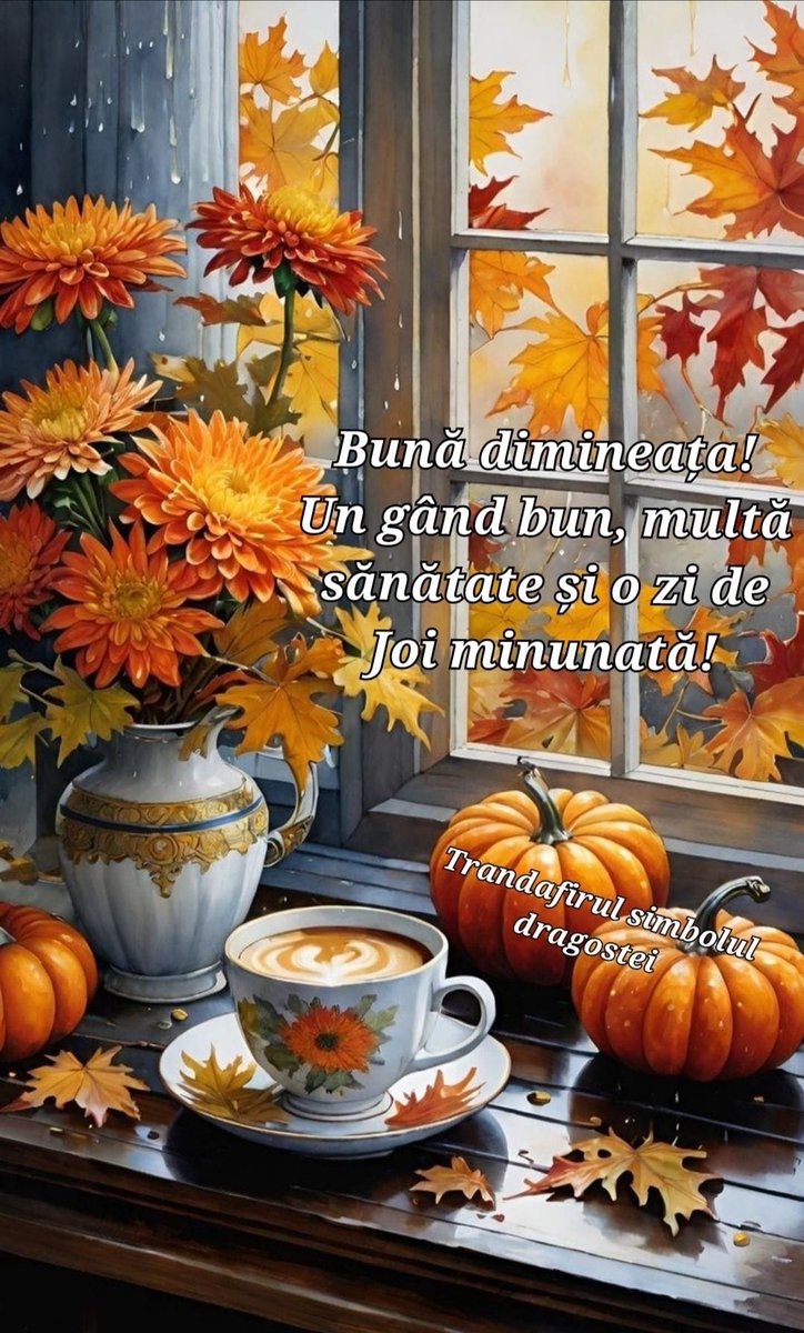 Bună dimineața!☕ Să aveți o zi frumoasă și liniștită!🍂🍂🍂