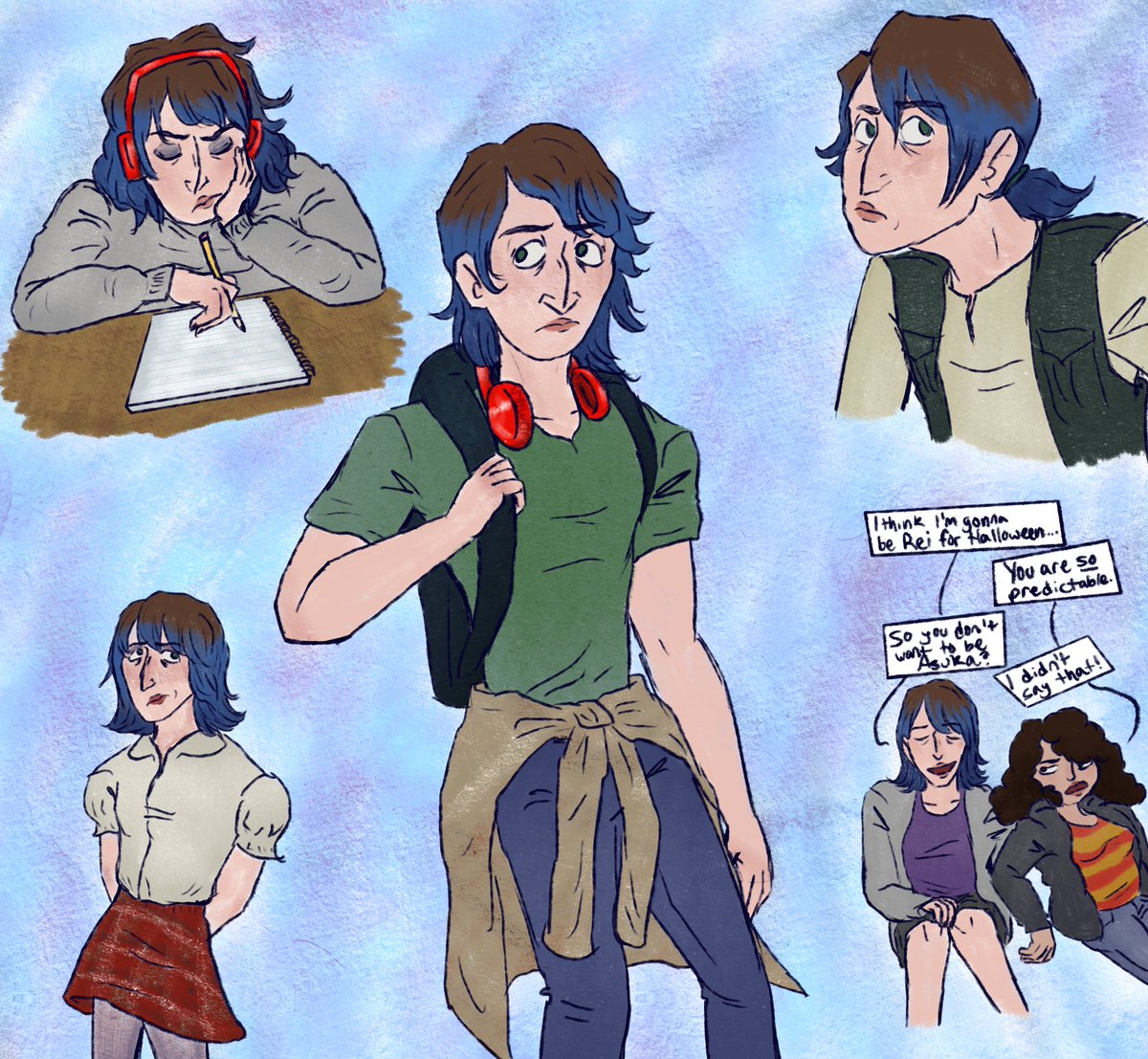 TheJDMara's tweet image. what if richie lipschitz got a little nonbinary with it in college #npmd