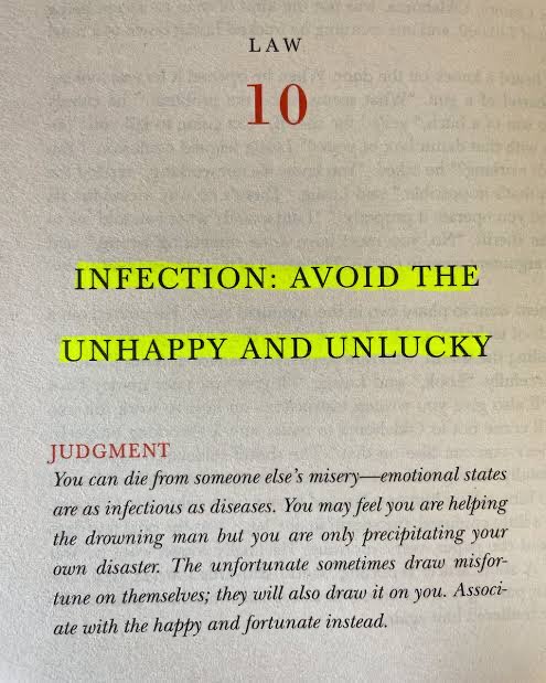 ManOfTheLibrary's tweet image. One of the best laws from the 48 Laws of Power. Most of these guys on sports betting spaces are “unlucky losers.” Stay away from them.
They will infect you and turn you into a lifelong loser. Stick with winners in The Library. A positive and uplifting community that works hard.