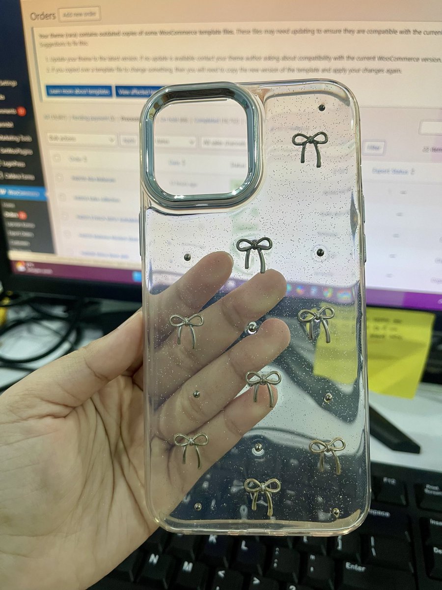 kuromimiie's tweet photo. got compliments from coworkers for using this cute case,harganya cuma 18k! 🥺🎀 https://t.co/3kbstSLEIf