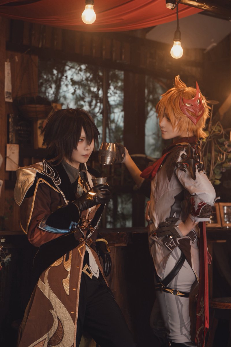 【cosplay】

原神／ 
タルタリヤ おめが(<a href="/omaetoisshoniry/">おめがω池ﾊﾛ24.25.26</a> )
鍾離 おもち

📸くろさん（<a href="/kuroxxetoile/">くろ</a> ）

 #GenshinImpactcosplay #原神コスプレ