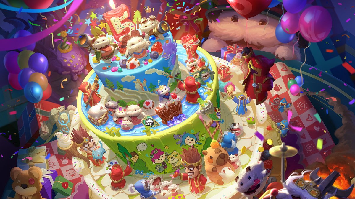 No hay aniversario de Wild Rift sin una porofiesta… aunque se nos vaya un poco de las manos 🤪 🎁 🎂 ¡Ven a celebrar nuestros cinco años en la Grieta! 🎉