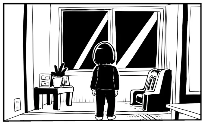 【懐かしい光景】
今も居間にいるような・・・🐱 
(1/2)
#コルクマンガ専科 