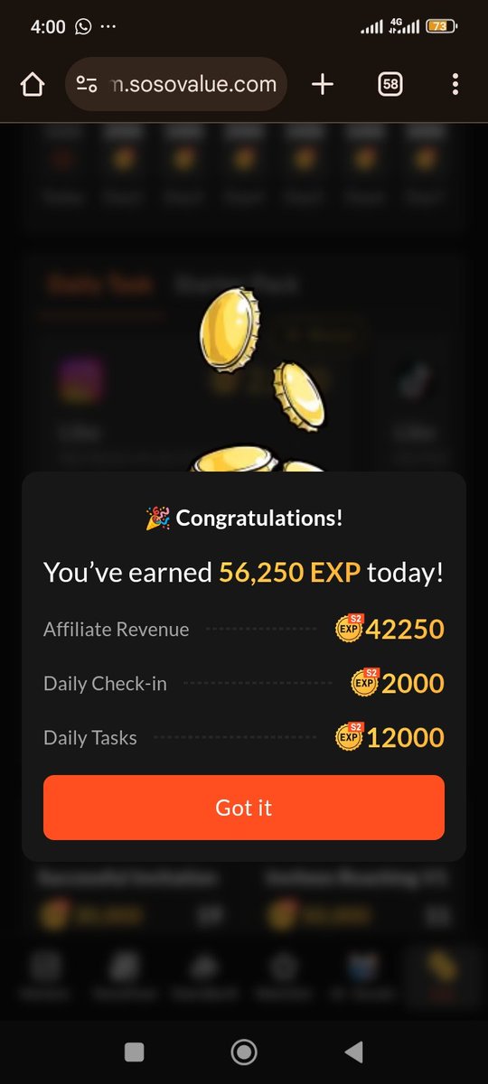 Good morning to you guys. SoSoKing just earned another juicy affiliate reward. 

Want to get some, click the link below and let's enjoy the ride together
🎁 Exclusive Limited Offer: Get 30K EXP for the $SOSO Airdrop upon registration!
👉 Claim Now: sosovalue.com/join/7M654129