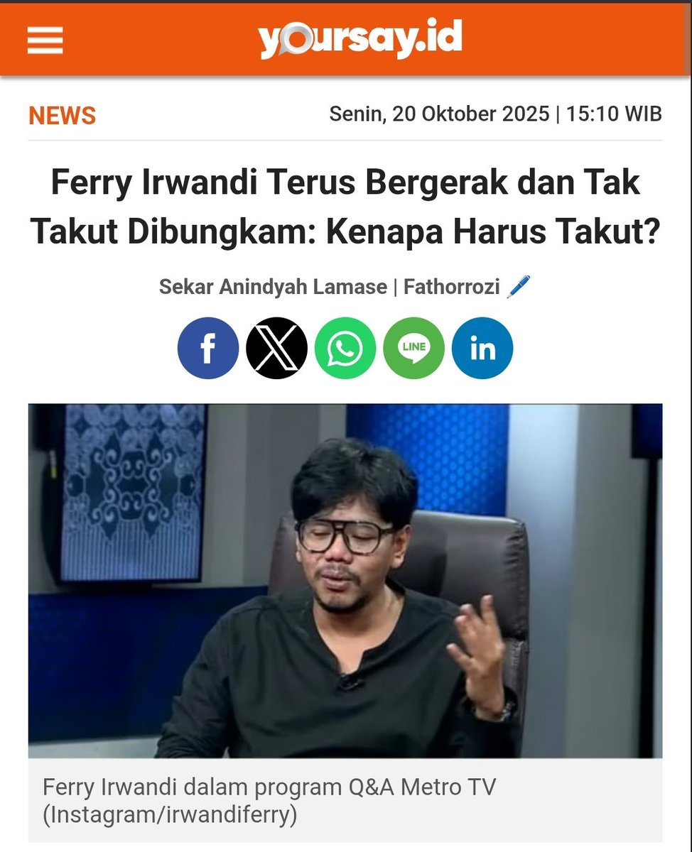 Yg mau ngebungkam lo siapa juga deh? 
Ada juga <a href="/poldasumut/">Polda Sumut</a> yg siap proses hukum fitnahan lo 😁

Ini dunia nyata 'Fer, bukan episode podcast lo 🤭

Yekan, Mbak <a href="/Heraloebss/">Miss Tweet |</a> 🤣