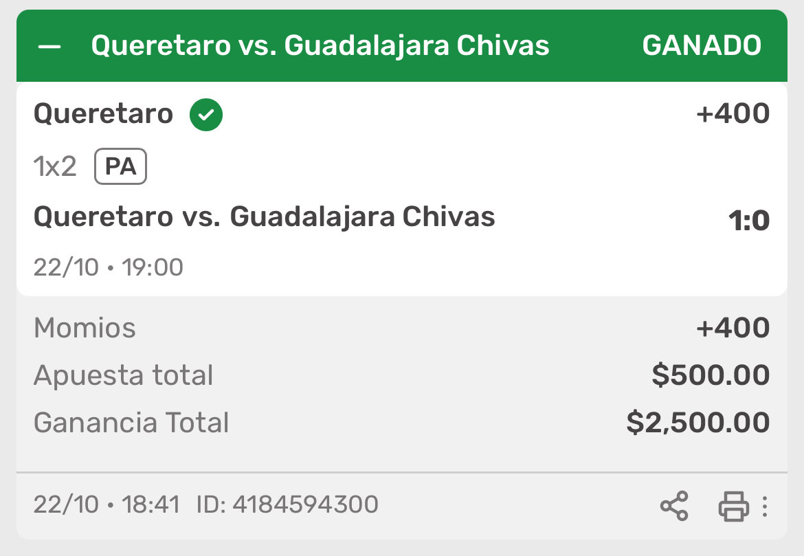 MasterpicksDo's tweet image. Excelente y sufrido triunfo de mi @Club_Queretaro… Ganamos este momio sabroso!!! Gracias tío @playdoitmexico y también ganamos este creador de apuesta con los @TigresOficial