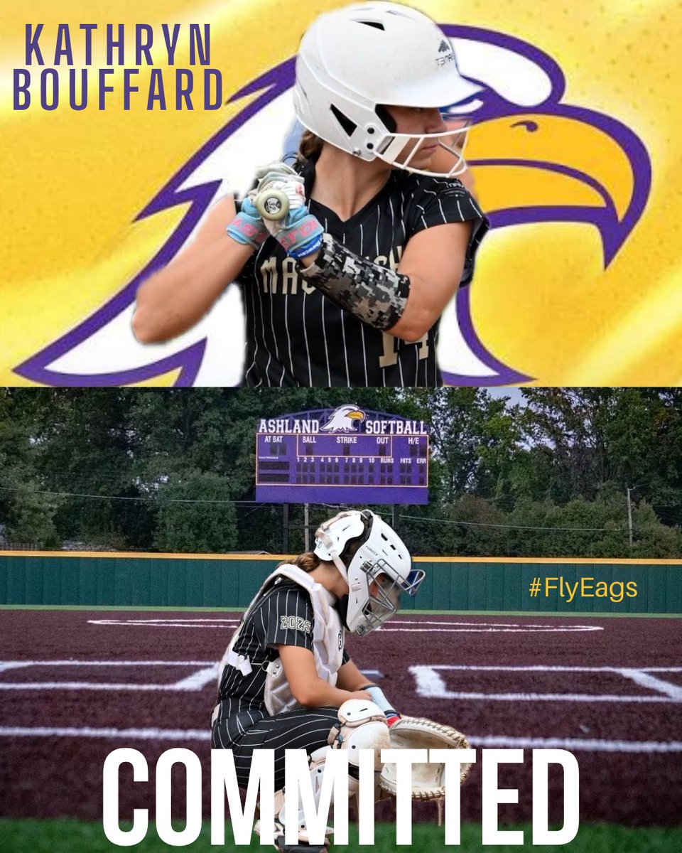 So happy for <a href="/Kathrynbouf14/">Kathryn Bouffard 2026 C/Util</a> on her decision to continue her academic and athletic career at Ashland University and play for <a href="/CoachJLPrice/">Jackie Price</a> <a href="/AshlandUSball/">Ashland University Softball</a>!  This girl is a great example of “don’t judge a book by its cover” and “you can’t measure heart”!  So proud of you KB!
