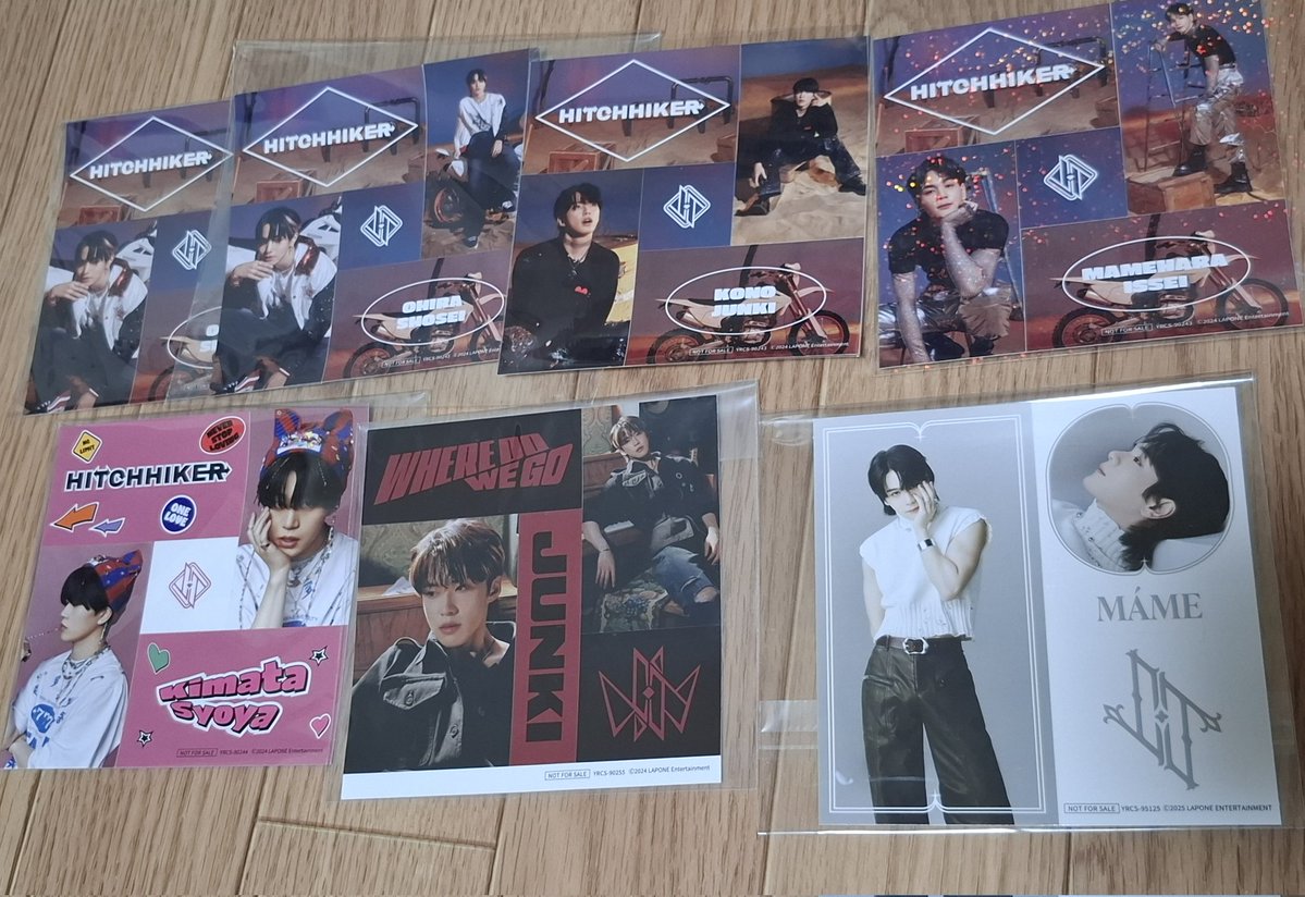 JO1 5thAnniversary 祭り ラントレ交換

【譲】
川尻 119 127 缶バッジ
佐藤 123
大平 123 124 125
金城 123
豆原 126 128
R  119
他 過去トレカ、Handz In My Pocketトレカ(別ツイ)
【求】
河野(画像2参照)

郵送希望です。
当方n:1も場合により可能です。
よろしくお願い致します

 #JO1交換