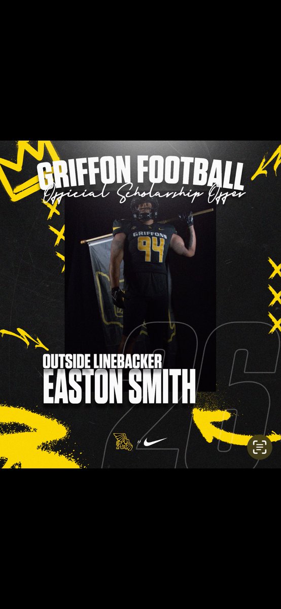 After a great conversation with <a href="/coachmcquillan/">Coach McQuillan</a> I am grateful to have received an offer from <a href="/MWSUGriffons/">MoWest Athletics</a>!!!
<a href="/JPRockMO/">JP Rock</a> <a href="/The_onlyAjReed/">Allen Reed</a> <a href="/MidMOHSFB/">Mid-Mo HS Football</a>