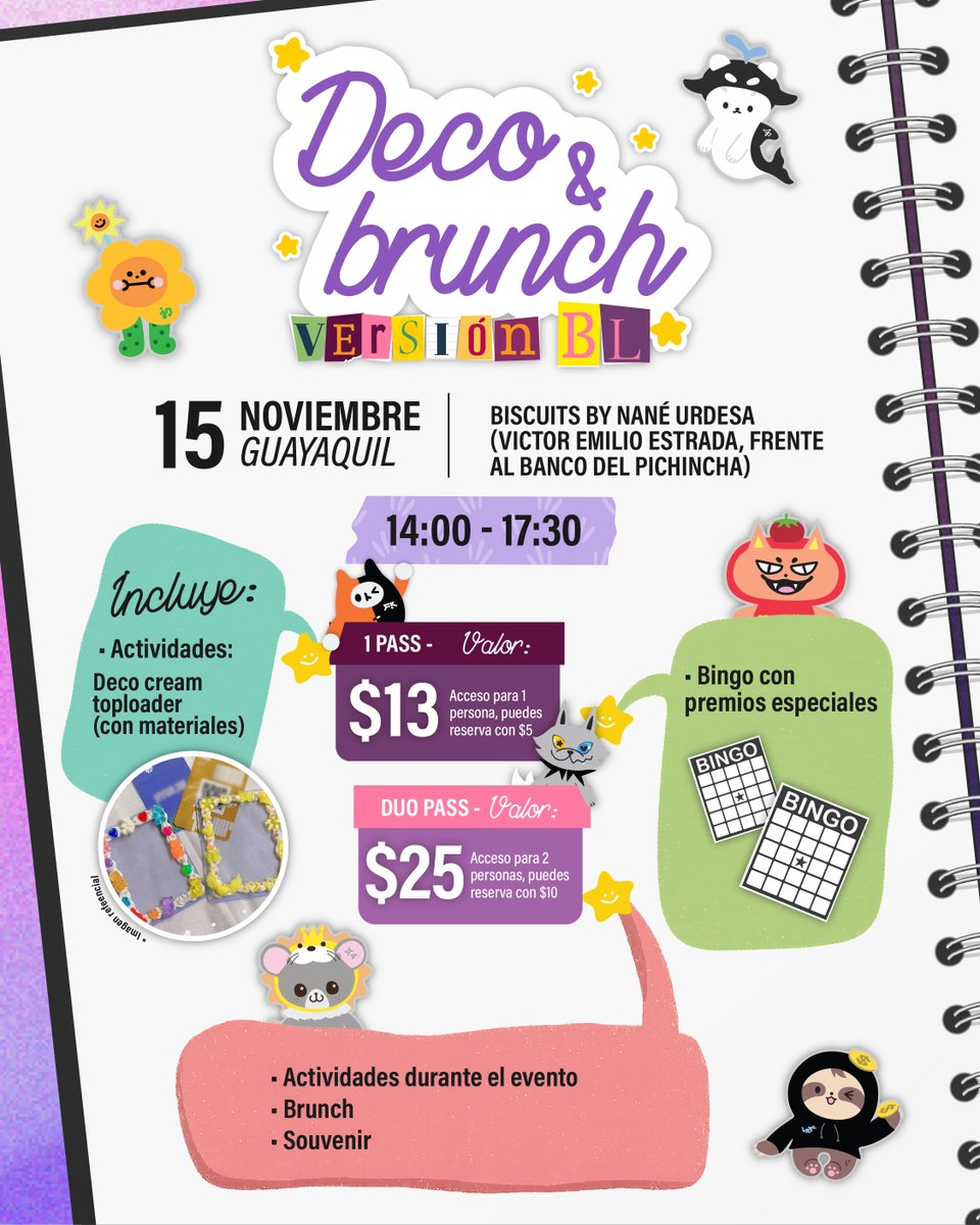 fandomspaceec's tweet photo. Si eres de Guayaquil y te gusta el BL tenemos un evento para ti 💕

📅 Fecha: 15 de noviembre,2025
📍 Lugar: Biscuits by Nané URDESA, Victor Emilio Estrada, frente al Banco del Pichincha
🕐 Horario: 14:00 a 17:30 https://t.co/DqPheU9QyT