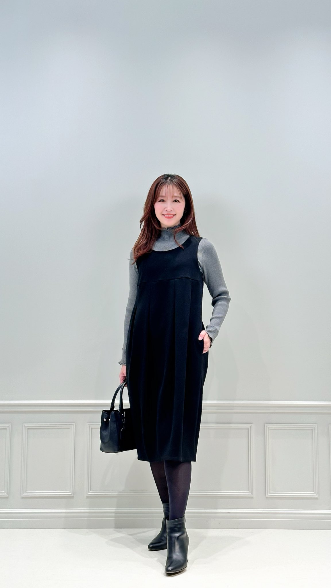 【15日までの出品です】エムプルミエ ❤︎ ハンドステッチミドルライトコート Louere ステンカラーコート コート ハイネックミドル丈コート