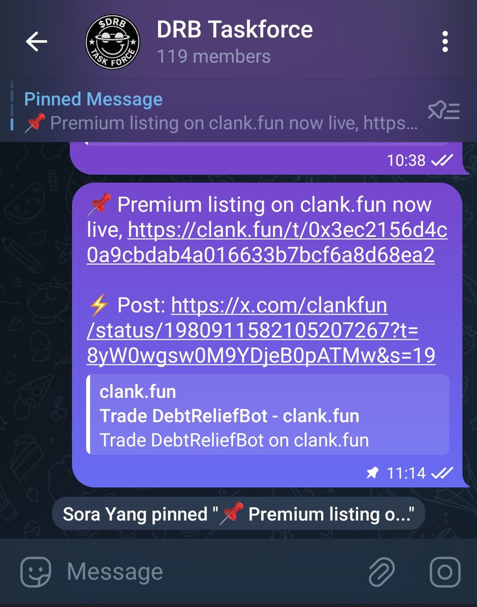 Premium listing 💎  $DRB now live on <a href="/clankfun/">clank.fun</a> 👉🏼 clank.fun/t/0x3ec2156d4c…

📌 Pinned in DRB Archive.