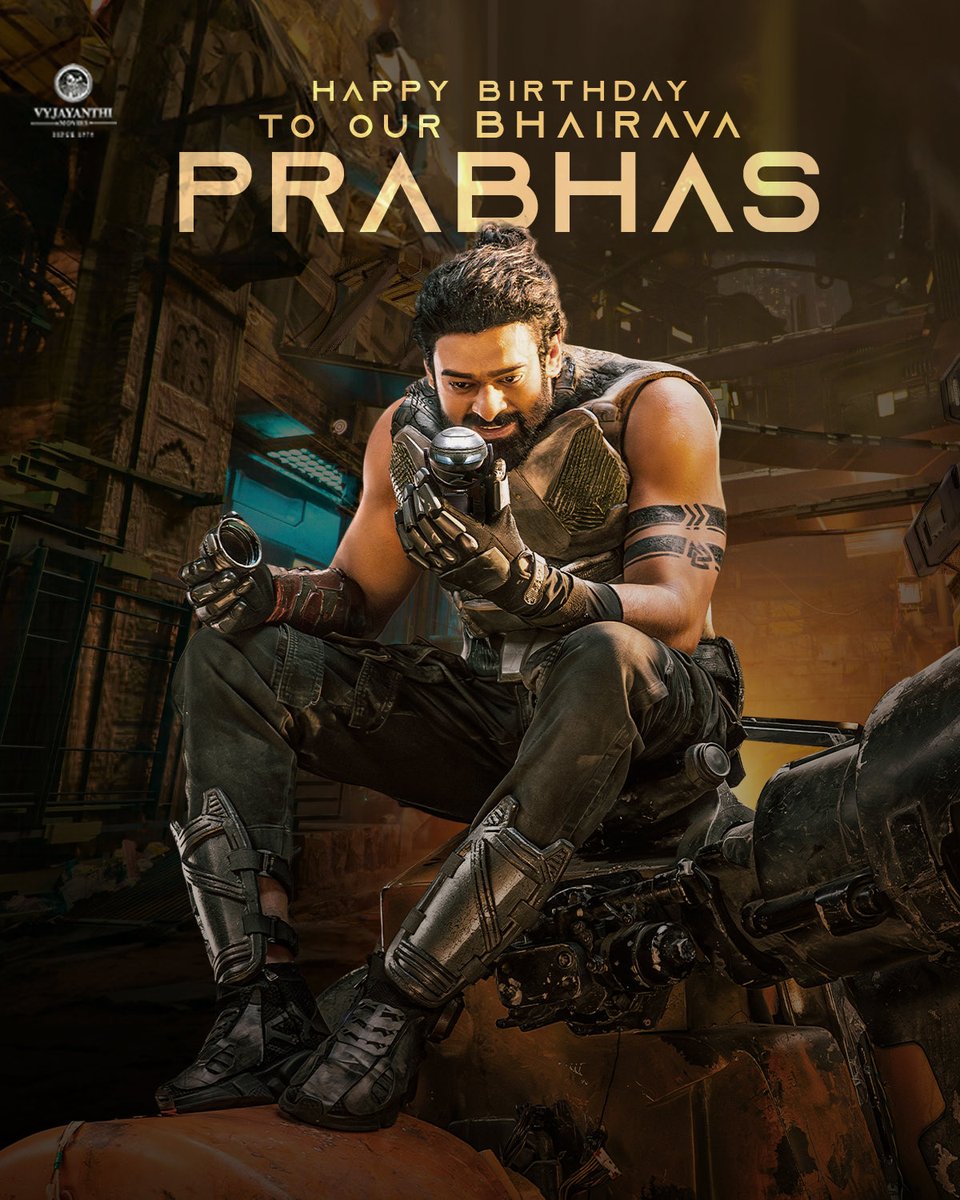To the REBEL force who redefined an era of cinema,
Happy Birthday to our Bhairava &amp; everyone’s darling #Prabhas.

The next chapter awaits, see you soon on the sets of K. ⚡

#HappyBirthdayPrabhas #Kalki2898AD