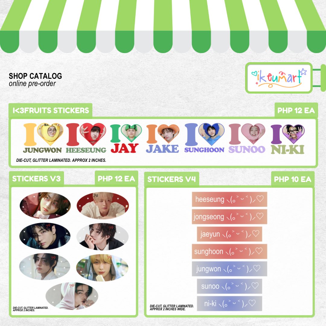 ikeumart's tweet image. Hi! I&apos;m opening an online pre-order for my merchandises to help fund the machine I need for my shop 🙇‍♀️

🍓    form ; tinyurl.com/ikeu-onlinePO
🍋‍🟩    DOO : Oct 30 | DOP : Oct 31 (50% DP 🆗)

🏘️ this will also be my catalog for Jake CSEs of @sunoomyst &amp;amp; @LOVED1130AVE !