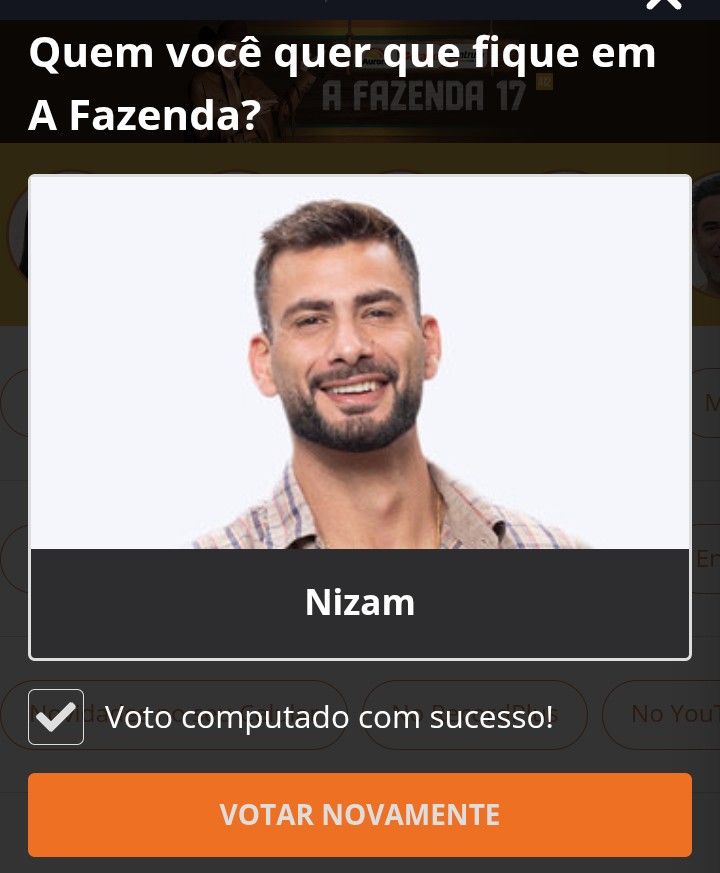 Kikaolliver26's tweet image. #FicaNizam #ForaSaory #AFazenda #AFazenda17