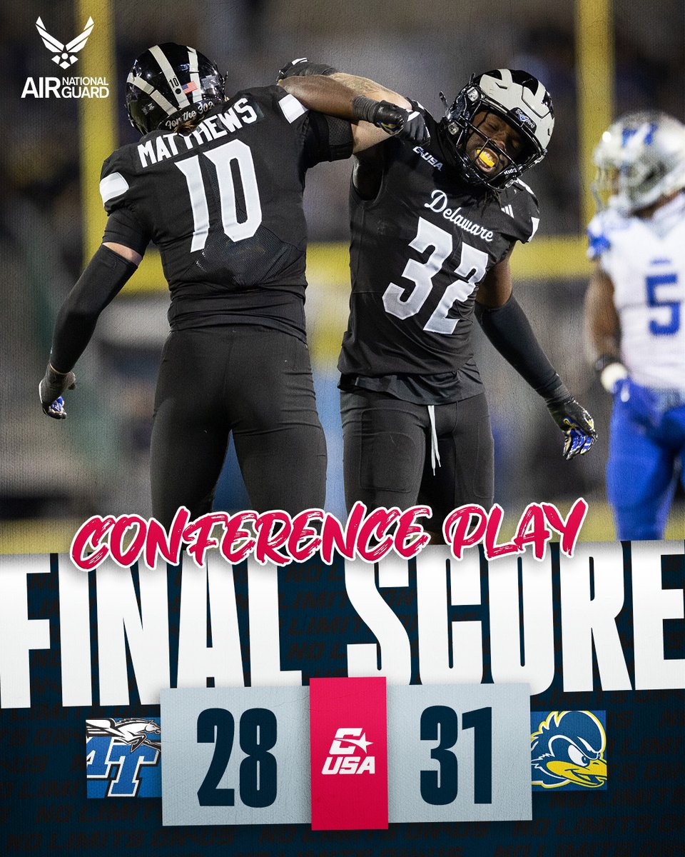 The Blue Hens hold on to get back in the win column!

#NoLimitsOnUs | #WeekdayCUSA