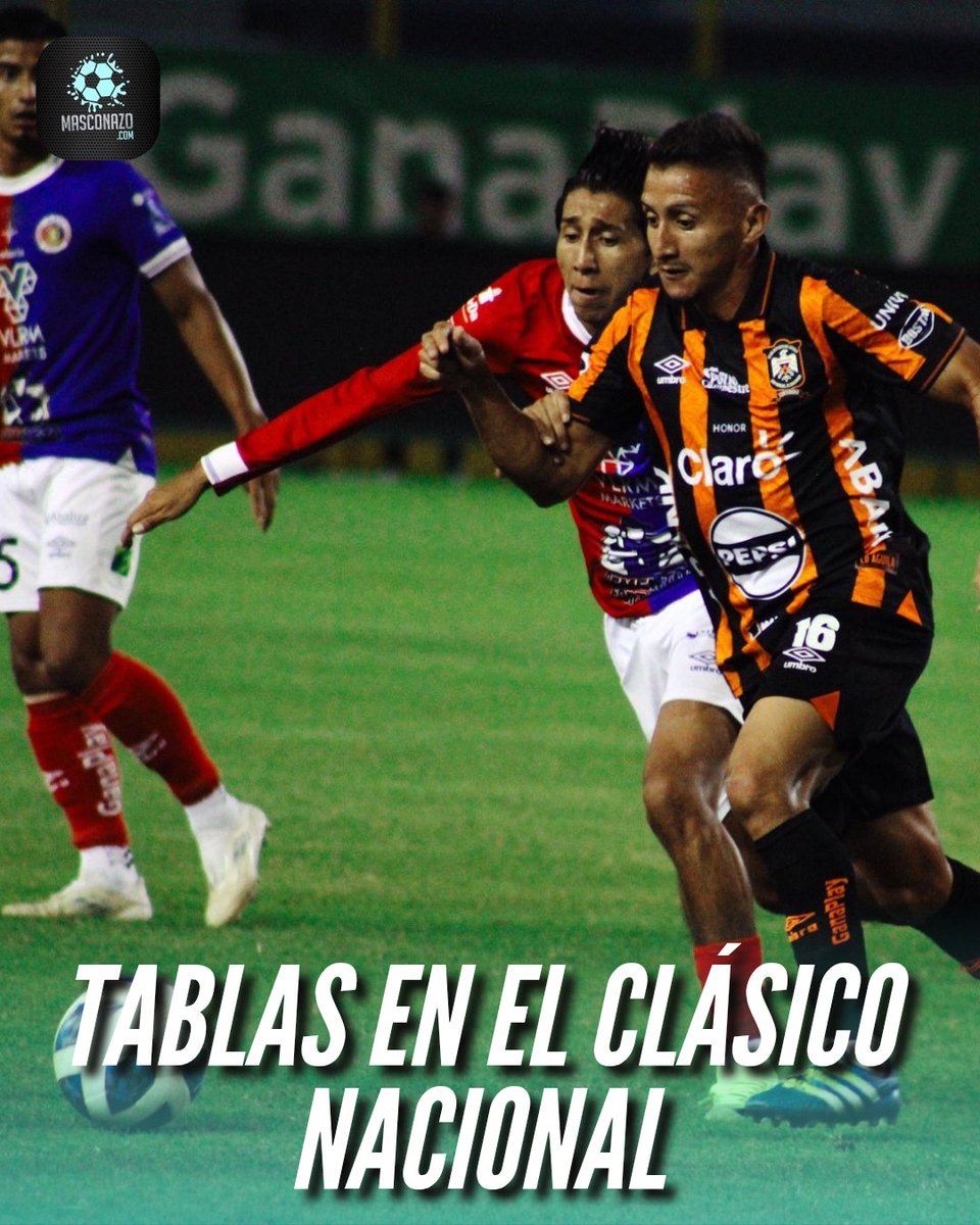 #ClasicoNacional

Fue empate 1-1 entre Águila 🦅 y FAS 🐯 con goles de Ronald Rodríguez para los emplumados y Tejada para los tigrillos.