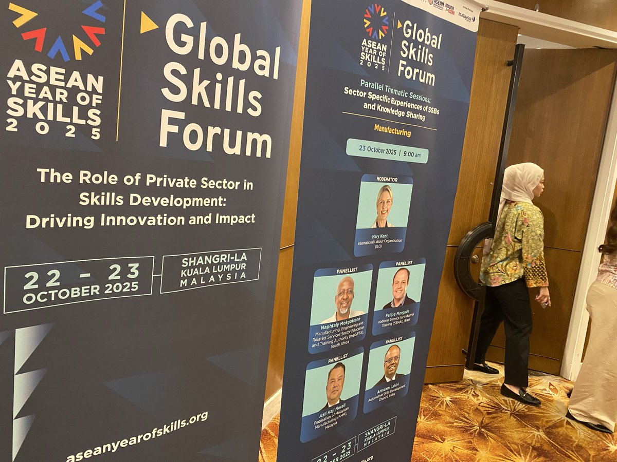 ILOAsiaPacific's tweet image. It’s day 2 of #GlobalSkillsForum2025  in KL Malaysia. A full day of sharing &amp;amp; engagement underway on industry needs, apprenticeships, technology, sector skills bodies and more!

##AYOS2025 #SkillsForAll