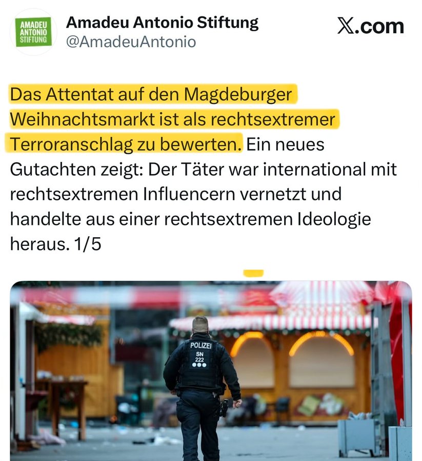Der alltägliche linksextreme regierungsfinanzierte Anschlag auf den gesunden Menschenverstand: 
Wenn islamistischer saudischer Migrant Deutsche tötet ist er Nazi. Genau mein Humor.