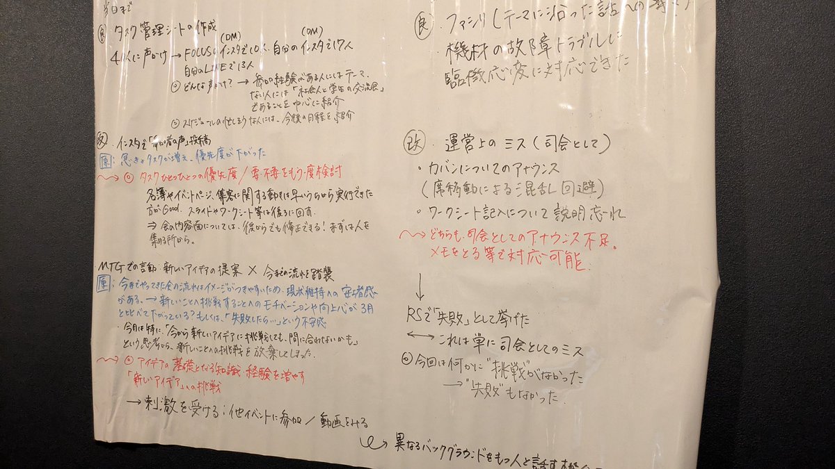 careeeeeer1's tweet photo. 【サポーターの一言】
先日、10月会の振り返り会を実施しました😊
キャリア会当日を迎えるまでの良かった点改善点、当日の良かった点改善点をまとめました。

振り返ることによって、今後の動きを考えることができました！
 #キャリア  #就活  #社会人  #27卒  #スキルアップ  #26卒  #学生 https://t.co/97fz7jb5GG