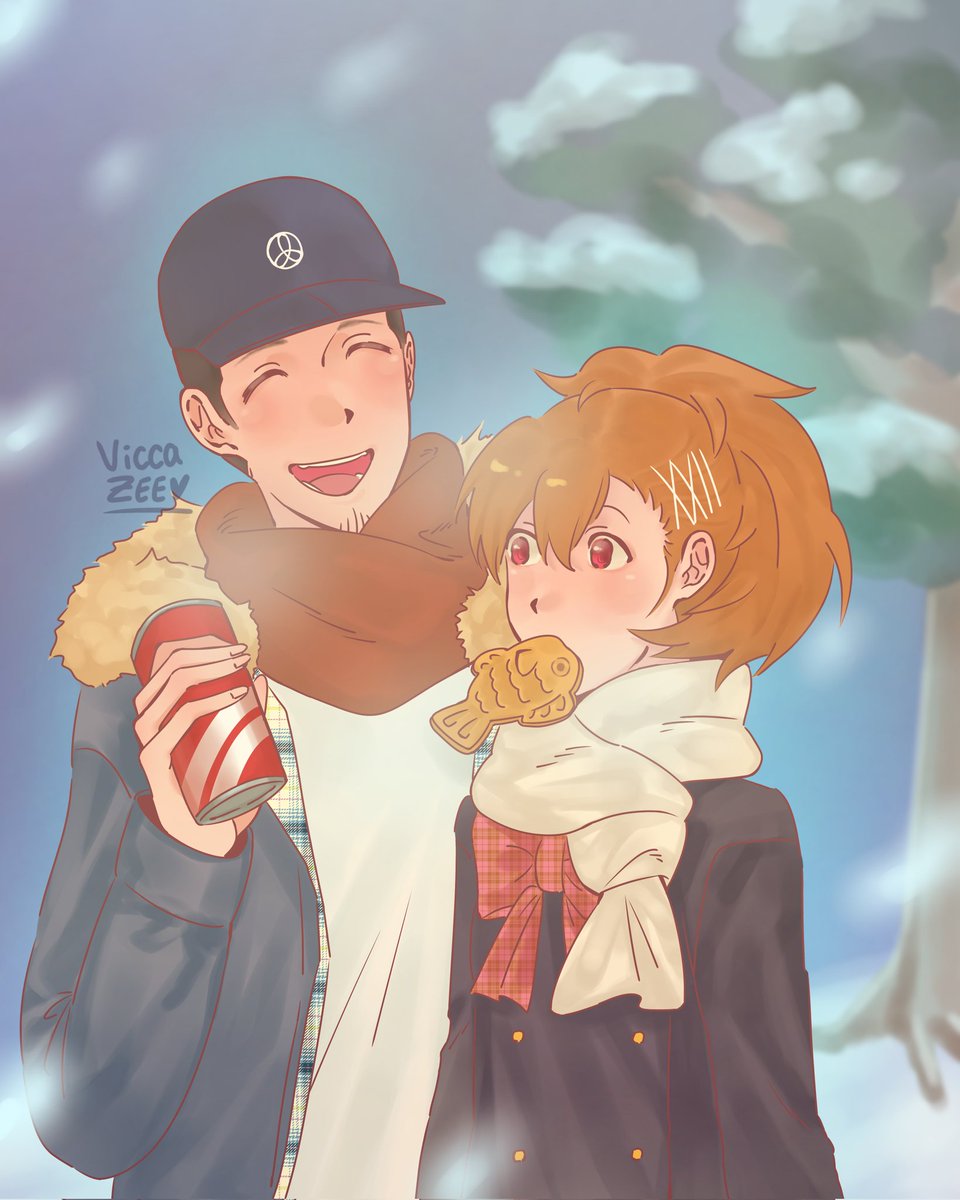 "it's getting cold out here, we should head back to dorm" #persona3 #junpeiiori #kotoneshiomi
