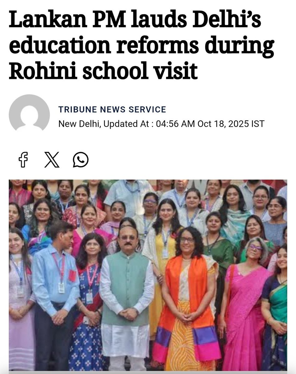 msisodia's tweet image. श्रीलंका की प्रधानमंत्री ने पिछले दिनों दिल्ली के सरकारी स्कूलों के दौरे के दौरान दिल्ली शिक्षा मॉडल की सराहना की। उन्होंने माना कि दिल्ली में हुए Education Reforms से पूरी दुनिया को सीखने की ज़रूरत है।
हमें गर्व है कि अरविंद केजरीवाल जी के नेतृत्व में दिल्ली में शिक्षा के…