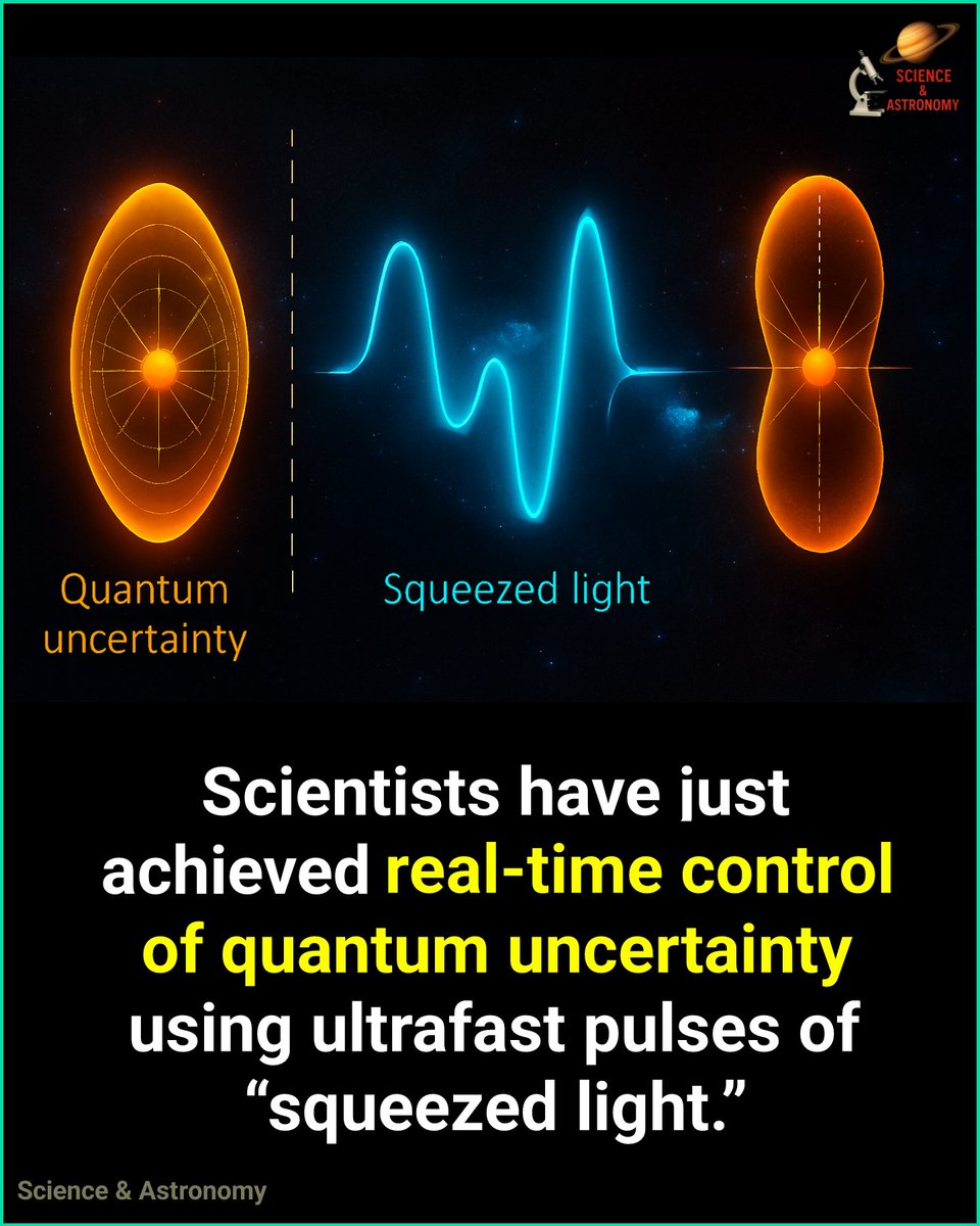 For nearly a century, Heisenberg’s uncertainty principle has defined the limits of what we can know about the quantum world. But now, scientists have achieved something extraordinary: real-time control of quantum uncertainty using ultrafast pulses of “squeezed light.”

🔬 By