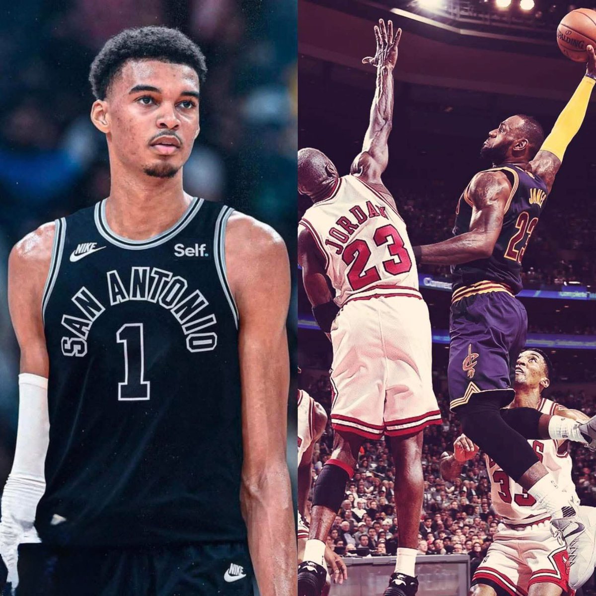 joelvmoran's tweet image. Michael Jordan.
LeBron James.
Victor Wembanyama.

Doesn’t take long to tell we’re watching a generational player.