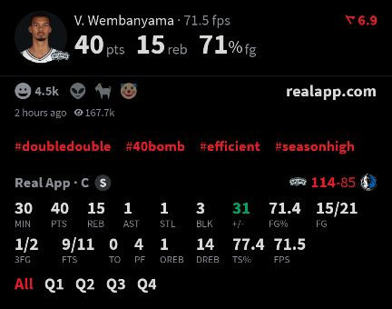 And Victor Wembanyama absolutely decimated the Mavs tonight... #nba #porvida #sanantonio 
