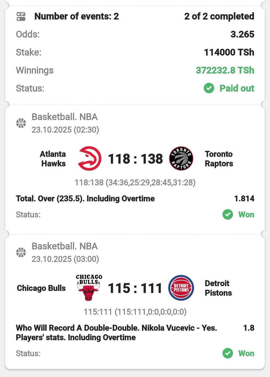 🎉💰✨...

3.2 ODDS ✅🎉
CASHED NBA PLAYER'S PROPS 🧞‍♂️🪄
NOTIFICATION ON FOR MORE PLAYER'S STATS 🏀⚽️

Register Today With FANSPORT and Join Us On The Greener Side 🍀 

Registration Link - tinyurl.com/bdfx6f3n

PROMOCODE  -  GROOT