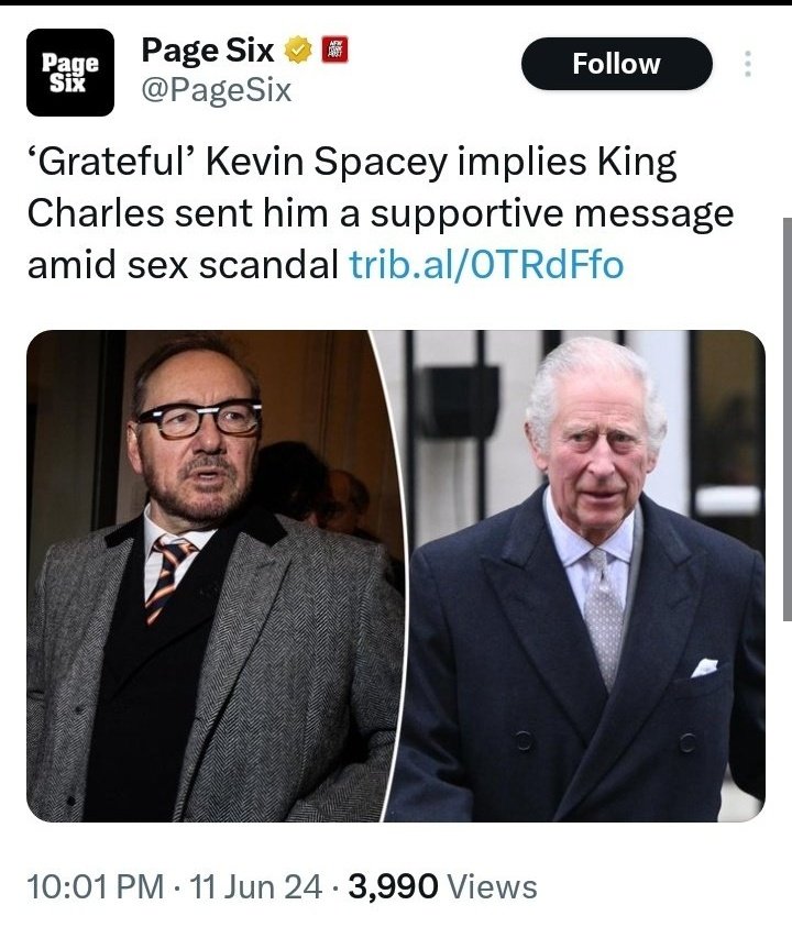 The Royal Family trying to act all aghast by Prince Andrew's behavior, meanwhile this was king Charles last year.