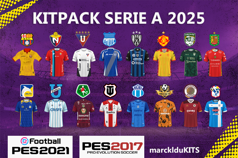 KITS LIGA ECUADOR SERIE A 2025

EFOOTBALL PES 2021 PS4/PS5
ouo.io/hKBM10

PES 2017 PC (CPK)
ouo.io/gk4lOUO

PES 2017 PC (SIDER)
ouo.io/cD6Q4l

#ligaecuabet 
#eFootballPES2021