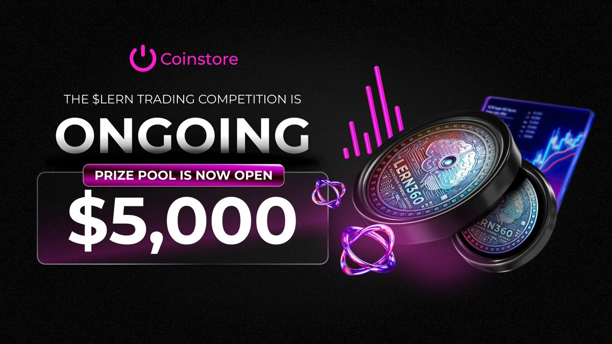 CoinstoreExc's tweet photo. The hunt is ONGOING! 🐾
The $LERN TRADING COMPETITION from @lern360 is on @CoinstoreExc!
There's still time to trade for the 5,000 USDT prize pool.
🗓️ Event Period: October 21st, – October 28th
🔗 Join the hunt: https://t.co/xhYTaUaJy8
#LERN #TradingContest #WinUSDT https://t.co/I5U46sNUjz