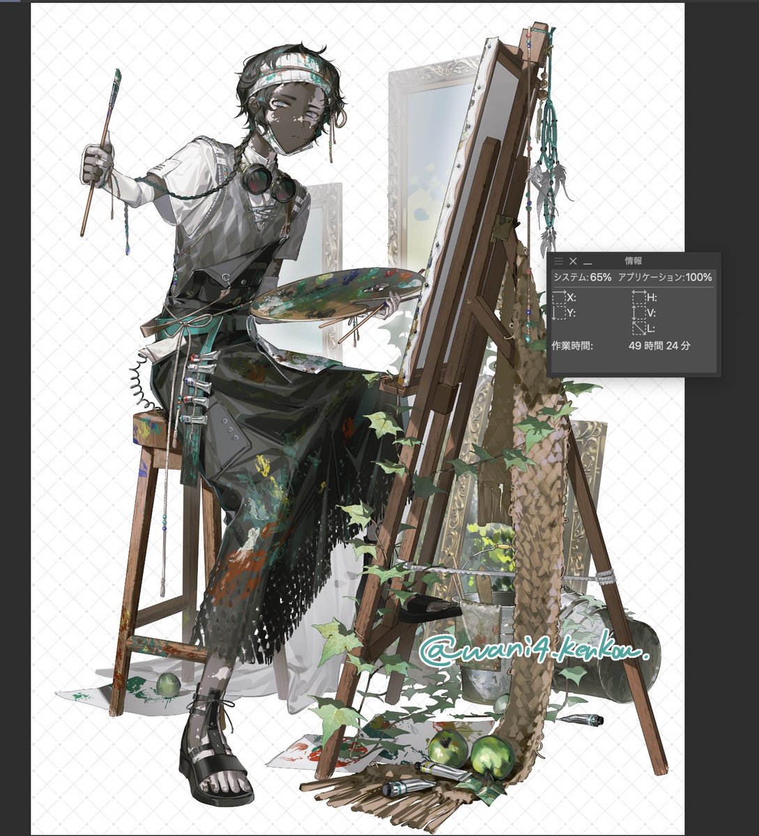 遅筆ブーム⁉️任せてくださいよ❗️❗️（50時間の立ち絵）