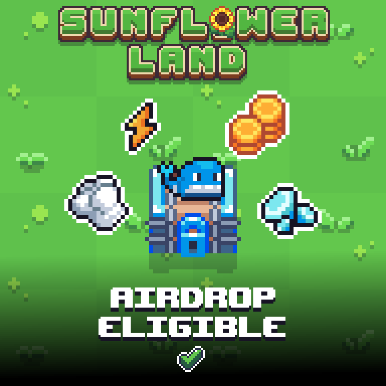 Received an airdrop from <a href="/0xSunflowerLand/">Sunflower Land</a> Game.

One of the few Web3 games that managed to survive its tokenomics for 3yrs in a row, scaling back to a 40–70% average price level every year. 🫣

#FlowerOnRonin