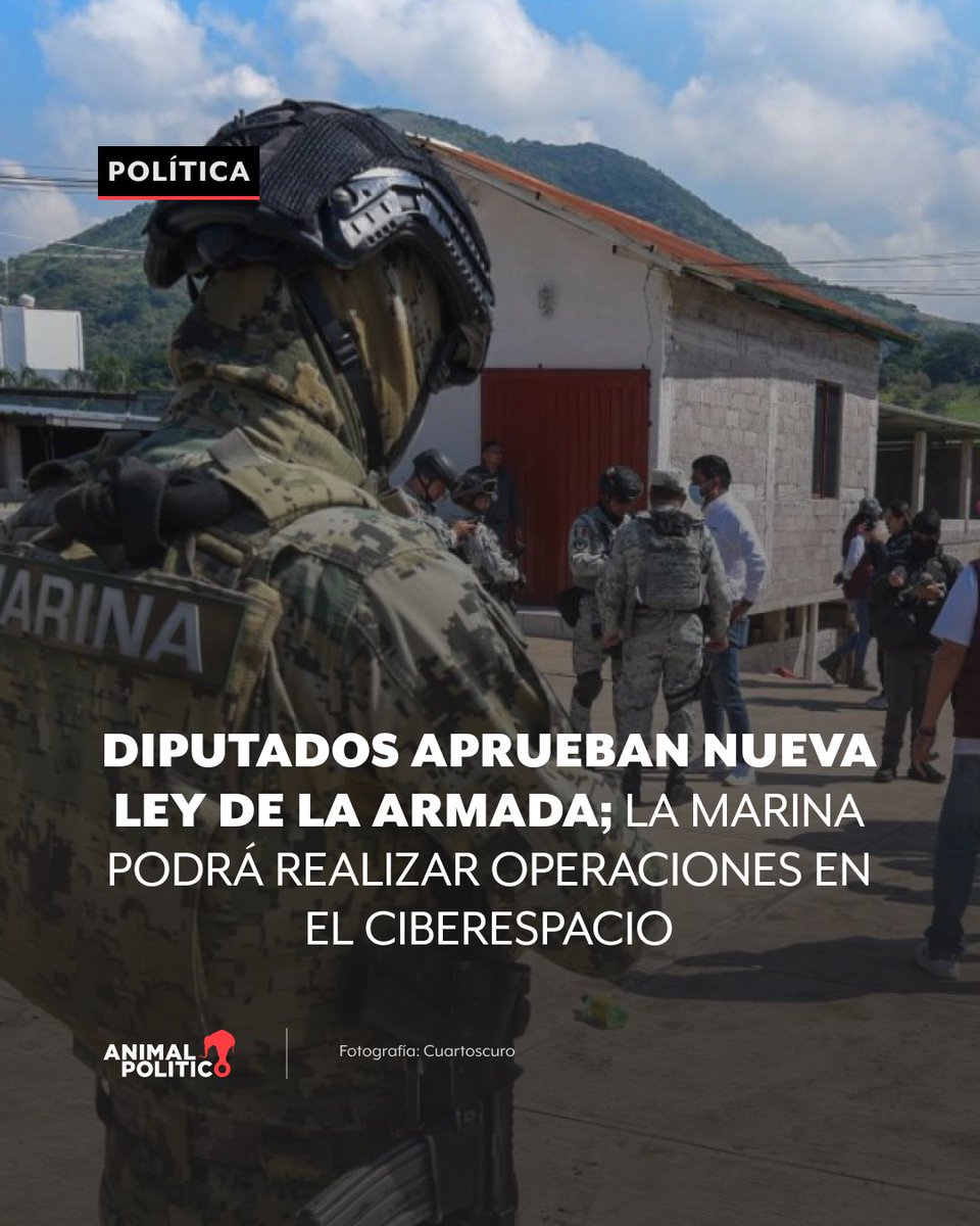 🔴 La Cámara de <a href="/Mx_Diputados/">H. Cámara de Diputados</a> aprobó la nueva Ley Orgánica de la Armada de México, la cual otorga a la <a href="/SEMAR_mx/">SEMAR México</a>  facultades para realizar operaciones en el ciberespacio y revisar embarcaciones para combatir el crimen organizado

🔗buff.ly/sP1CyGQ