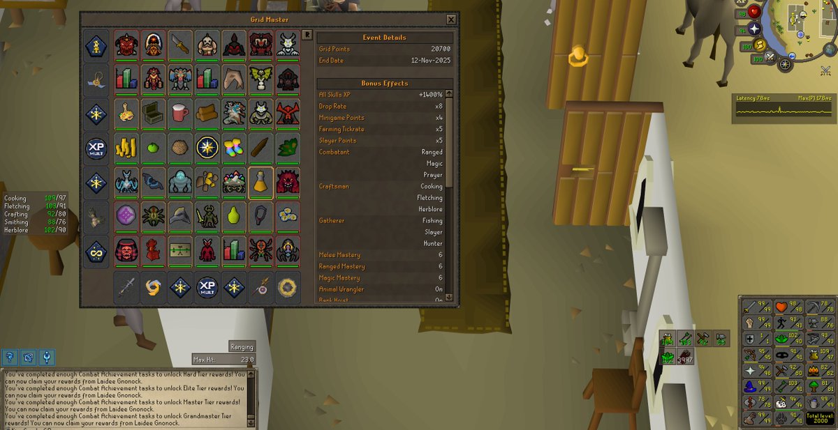 Grid Mastered on the 1 def melee only pure build. Range &amp; Mage were only used where melee was impossible (levi, olm head/hand, zuk, vesp portal)