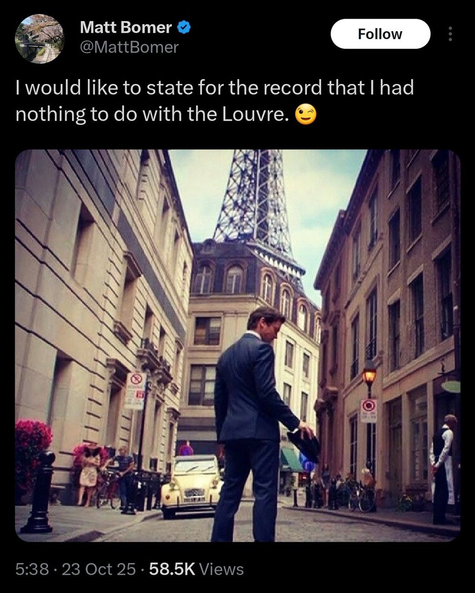 NannaChya's tweet photo. Tapi emang pertama kali liat berita ada pembobolan di Louvre yg ada dipikiran gw  'Neal Caffrey kah?' 

Wkwkwkwkk
#WhiteCollar https://t.co/6Hd5AJj6CL