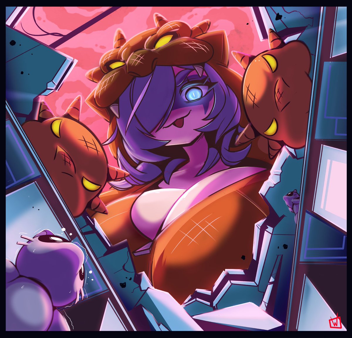 Another 3AM kaiju! Snuffy as Ghidorah #snuffyart