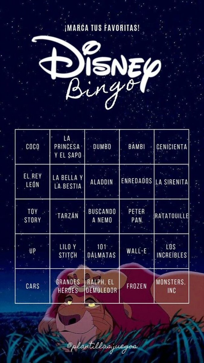 Cuál de estas películas de Disney son tus favoritas? 
KATTEYES VEN ACA XCRY
