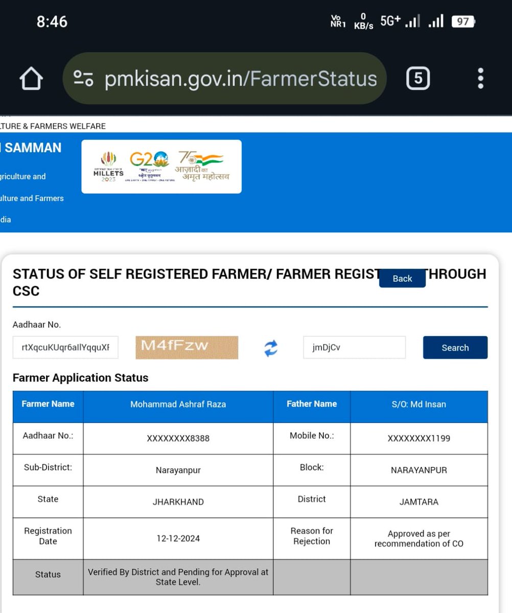 झारखंड राज्य के लोकप्रिय माननीय मुख्यमंत्री <a href="/HemantSorenJMM/">Hemant Soren</a> महोदय 
पीएम किसान सम्मान निधि

 पाकुड़ देवघर जामताड़ा लोहरदगा जीले (झारखंड) के किसानों का पीएम किसान सम्मान निधि का स्टेट अप्रूवल पिछले किसी का  सालों महीनों से राज्य स्तर पर पेंडिंग है।

किसानों को उनका हक़ समय पर मिले,