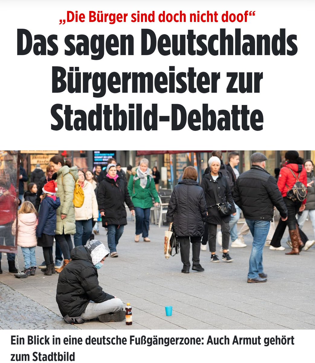 Nein! liebe Bild Zeitung, die Bürger sind nicht doof. Sie erkennen eure Manipulation. Es geht nicht um Armut. Es geht um schwarz gekleidet Muslime. Es geht um afrikanische Dealer. Es geht um organisiertes, aggressives Betteln durch meist Roma und Sinti. Auf eurem Foto natürlich